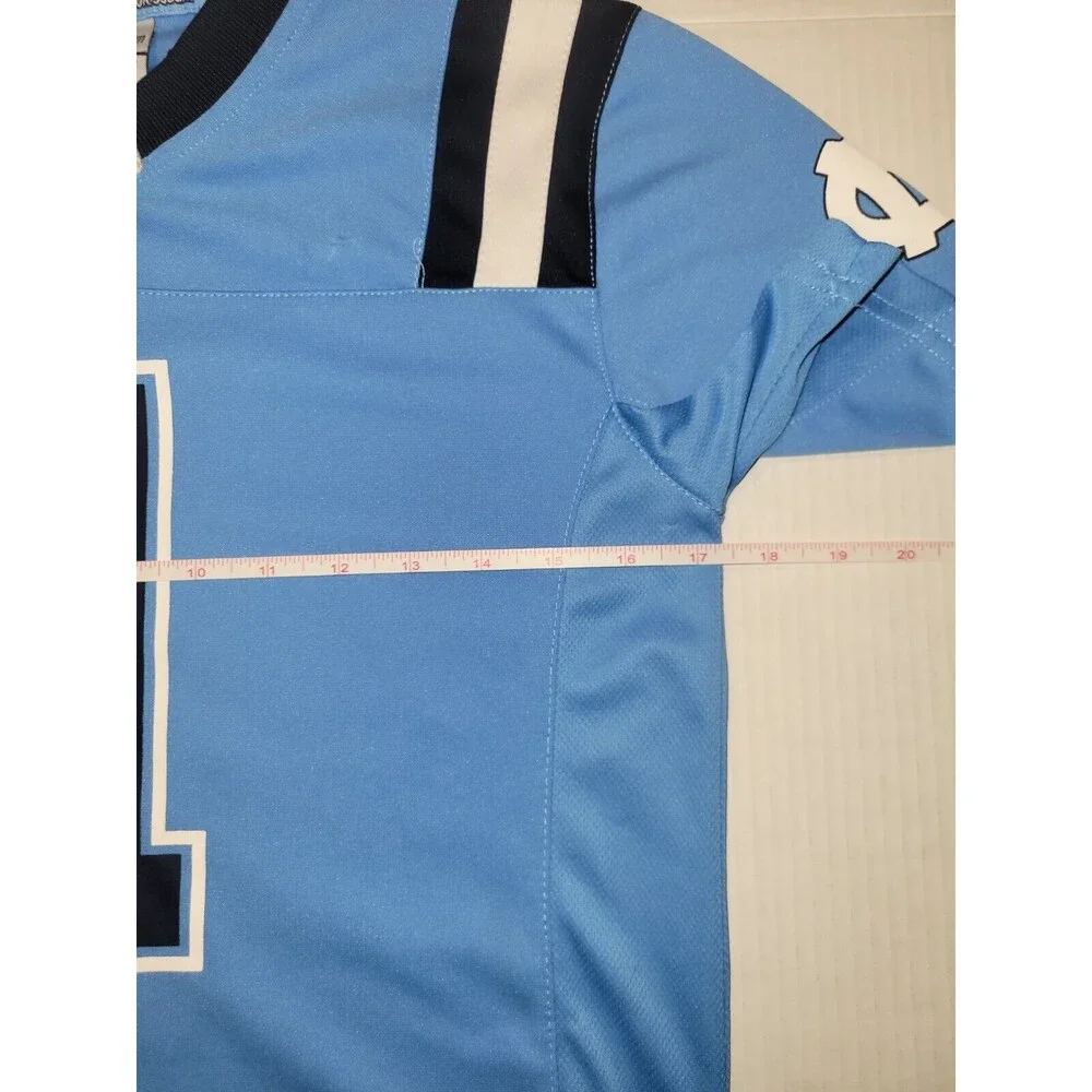 Youth North Carolina Tar Heels NCAA Footbal Jersey Colosseum Baby Blue #1 Size S